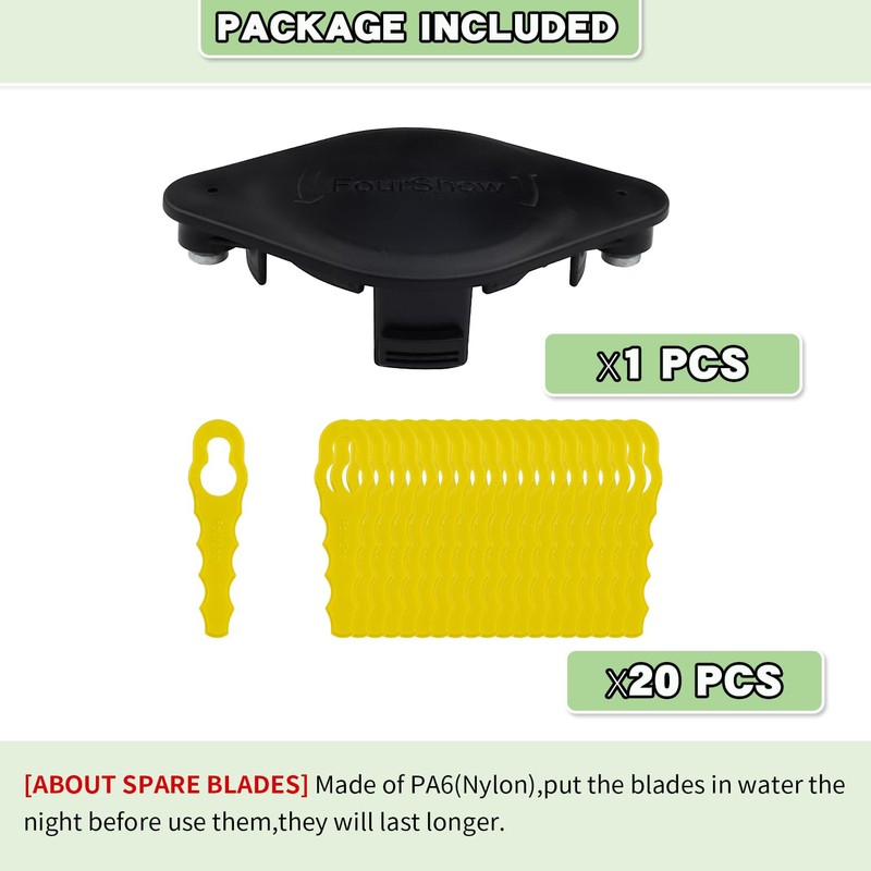 【Quickload】 Bladed Trimmer Head Compatible with Ryobi String Trimmer 18V