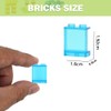 MALEKO Transparent Clear Window House Building Bricks, Classic Flat Plates