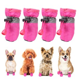 Shoes for Small Dogs, Dog Shoes for Hot Pavement with Reflective Straps, Waterproof Dog Boots for Small Dogs (S)