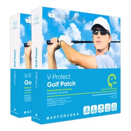 MADFORCOS V-Protect Golf Patch – UV Protection, Hydration & Lifting Face Mask for Outdoor Sports | Korean Skincare Patch for Golf, Hiking, Tennis | 10 Masks (L Size)