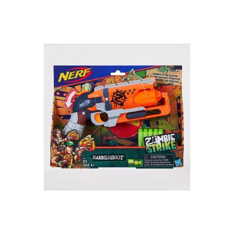 Nerf Zombie Strike Hammershot Blaster Revolver Pistol