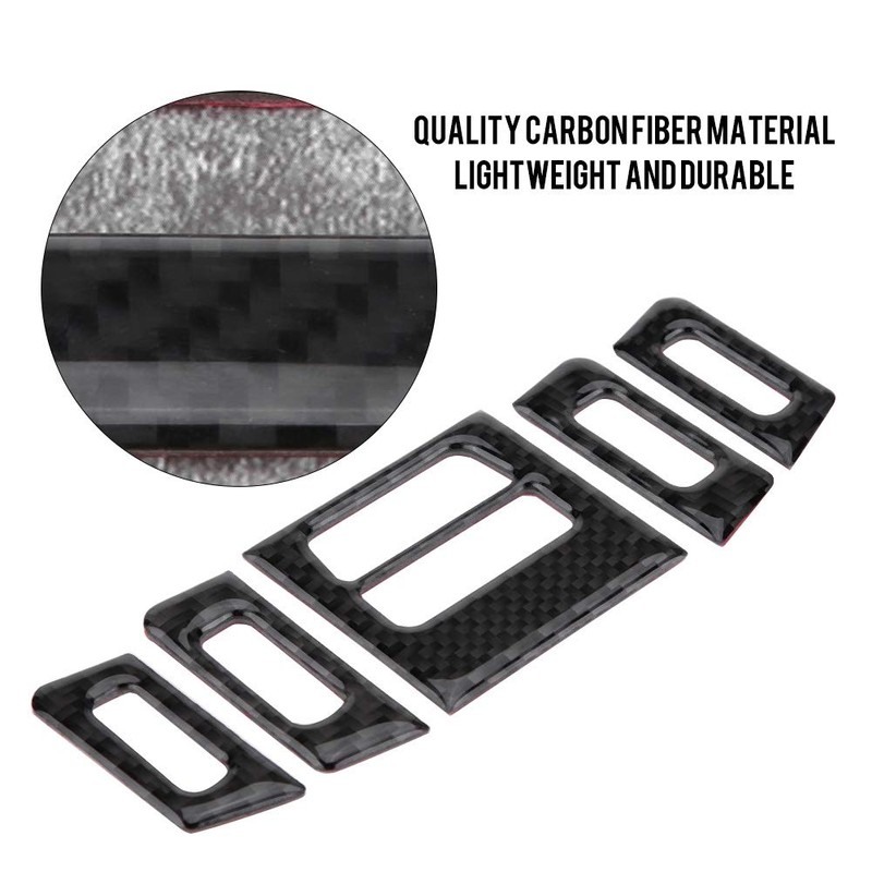 Vent Cover Trims, Qiilu Carbon Fibre Car Interior Air Conditioning