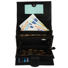 Hill Burry Men's Genuine Leather Wallet | Robust Men's Wallet with RFID Protection Made of Soft Buffalo Leather | Limited Edition Coin Purse, black, Vintage