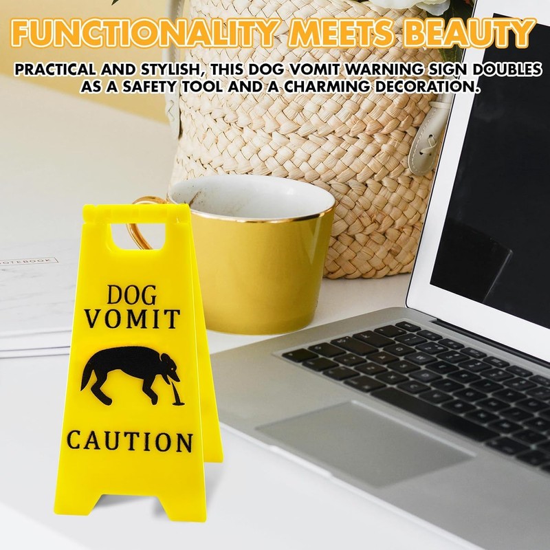 Caution Cat Vomit Warning Sign Vomit Warning Sign for Dog