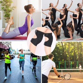 Sport Knee Pads Dance Adult Adjustable, Soft Sponge Padded Yoga Knee Protective Non-Slip Knee Pads for Woman and Men - 1 Pair