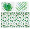 Frcolor Hawaiian Party Birthday Tablecloth Tropical Palm Leaves Print Waterproof