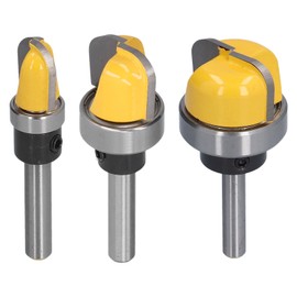 Round Nose Bit Core Box Bowl Tray Template Dish Carving Router Cutter with Bearing 1/4in Shank1‑1/8in 3/4in 1/2in