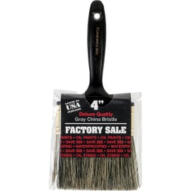 FixtureDisplays Wooster Z1101 4" Factory Sale Gray China Bristle Flat Paint Brush