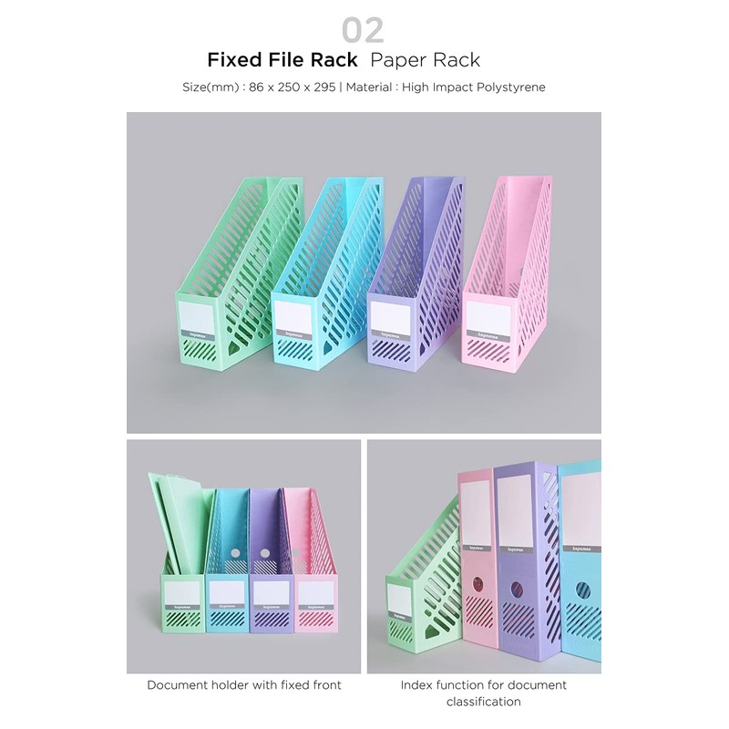 Pastel Desk Organizer Pink Set - 8-in-1 Multi-Functional Office Supply