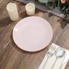 Tableclothsfactory 10 Pack | 8" Glossy Blush Rose Gold Round