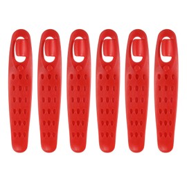 sourcing map 6pcs Bicycle Tire Levers Ultra-Strong & Lightweight POM Tire Removal Tool Non-Slip Grip for Road Mountain Gravel Bikes, Red