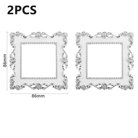 Electric Light Switch Sticker, Switch Sticker, Switch Decoration, Retro Style, Embossed Flowers, Switches and Sockets as Creative Stickers, Decorative Protective Cases (86 x 86 mm, Silver)