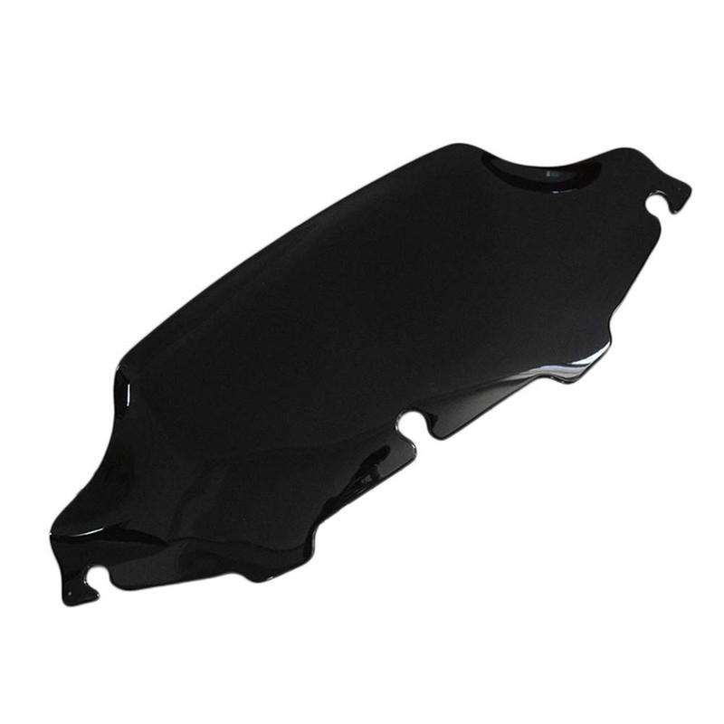 H RUO Black 6 inch Wave Windshield Windscreen for Harley