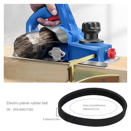 Micro Traders 4EPJ206 Electric Planer Drive Belt Rubber Black 9.36mm Width 206mm Circumference Closed Loop Timing Belt Compatible with Ryobi Electric Planer EPN-6082/7582