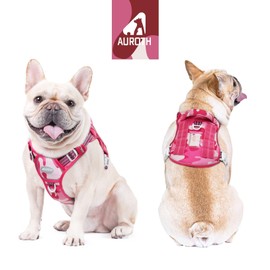 Auroth Tactical Dog Harness for Small Medium Large Dogs No Pull Adjustable Pet Harness Reflective K9 Working Training Easy Control Pet Vest Military Service Dog Harnesses Small, Pink Camo