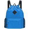 WANDF Drawstring Backpack Sports Bag with Shoe Compartment Water Resistant