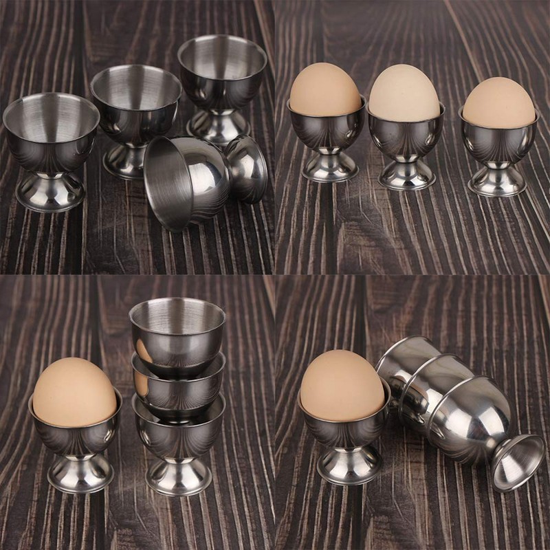 4PCS Egg Cup Set 40ml Stainless Steel High Temperature Resistant