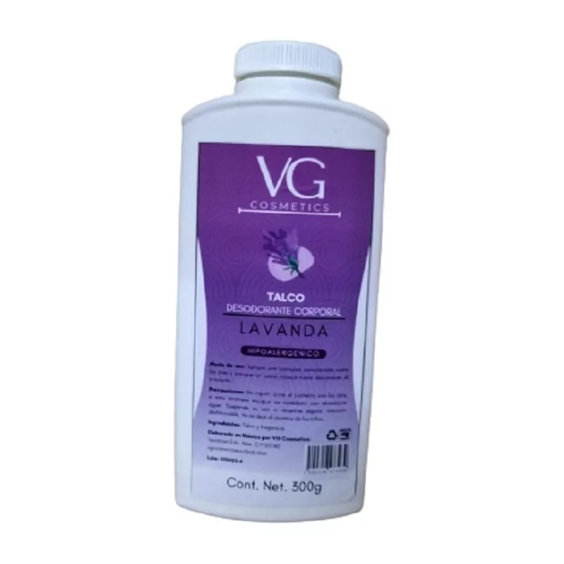 VG cosmetics Talco Corporal Aroma Lavanda Alta Calidad 2 Pz.