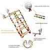 FlidRunest Suction Cup Wooden Bird Perch Stand Toy, Colorful Bird