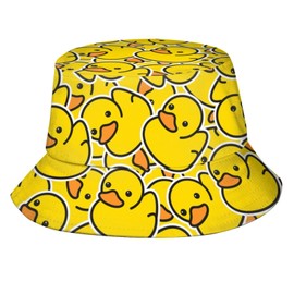 Bucket Hat Cute Ducky Fisherman Hat Travel Beach Sun Hat Outdoor Cap for Men Women Adults
