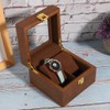 Wooden Watch Case 2 Slot Clamshell Watch Storage Box Organizer