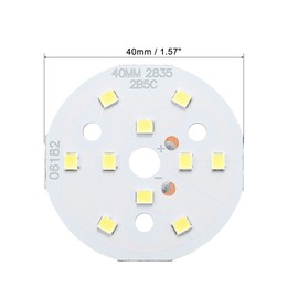 MECCANIXITY COB LED Light Chip Bead 5W 120lm 6000-6500K 40mm 15-17VDC Energy Saving Bulb for Spotlight Floodlight Replacement White 5Pcs