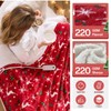 Electric Blanket Heated Throw, Soft Flannel Christmas Heated Blanket with