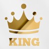 Transparent Decal Stickers of King Crown (Metallic Gold) Premium Waterproof