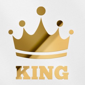 Transparent Decal Stickers of King Crown (Metallic Gold) Premium Waterproof Vinyl Decal Stickers for Laptop Phone Accessory Helmet Car Window Mug Tuber Cup Door Wall Decoration ANDSKUS0h1404GO080322