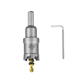 SALI 15/16" (24mm) TCT Hole Saw Kit Tungsten Carbide Tipped Hole Saw Drill Bit with Titanium-Plated Pilot Drill bit for Metal, Stainless Steel, Iron, Wood, Plastic