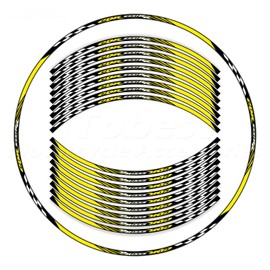 CBR 17 inch Wheel Rim Stickers Decals Tape Compatible with CBR1000RR 2004-2025 Motorcycle Reflective Rim Tapes Sticker Stripe (Yellow)
