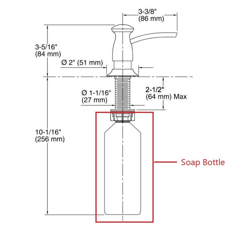 Kohler 1039513 Bottle for Soap Lotion Dispensers