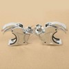 TCT-MT Windshield Windscreen 41mm Clamps Chrome Fit For Harley Wide