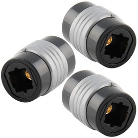 JacobsParts TosLink Optical Coupler Digital Audio Fiber Optic Female Extension Adapter, 3-Pack