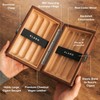 Travel Case for 8 Cigars, brown, Travel