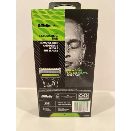 Gillette Labs Men's Razor with Exfoliating Bar with Razor Stand & 2 Cartridges