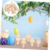 jojofuny 10pcs Unpainted Wooden Mushroom Set Assorted Smooth Texture Lightweight