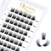 Individual Eyelashes, QUEWEL, Individual Eyelash Clusters, Lashes, C Curl, 10