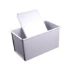 CIYODO 1pc Rectangular Toast Mold with Lid Silver Bread Baking