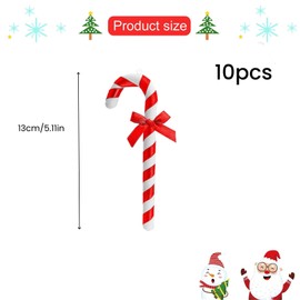 Pack of 10 Inflatable Candy Canes Christmas Decoration, Large Grinch Decoration, Christmas, Outdoor, Front Door, Candy Canes, Christmas Tree Decorations (Red/White)