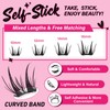PRO Self Adhesive False Eyelashes,Lash Clusters No Glue Needed Pre