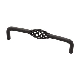 Liberty PN0549-FB-C 128mm Bird Cage Kitchen Cabinet Hardware Drawer Handle Wire Pull, Flat Black