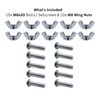 TOP-VIGOR 10Pcs Wing Nut & Bolt, M8*30mm Butterfly Wing Screws,