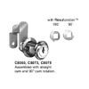 Disc Tumbler Cam Lock, Nickel, Key C415A