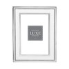 Reed and Barton White Luxe Facets Chrome 5" X 7"