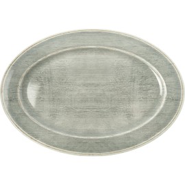 Carlisle FoodService Products Grove Melamine Oval Platter Tray, 20" x 14", Smoke