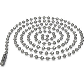 Silver Oxide Stainless Steel Ball Chain Necklace - 3.2mm, 29.5" - Bead Military Dog Tag Chain Beaded Necklace Chains for Jewelry Making
