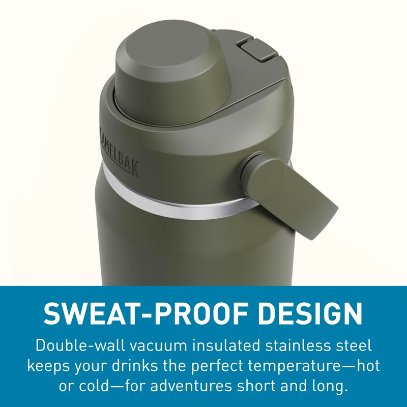 CamelBak Thrive Chug Water Bottle, 750 ml, Insulated Stainless Steel,