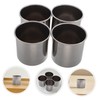 ULTECHNOVO 4pcs Stackable Stainless Steel Cups Metal Drinking Tumblers for