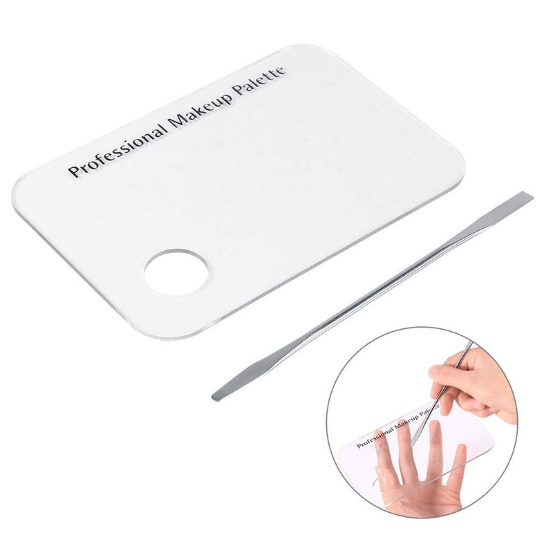 Paleta de Maquillaje de Acrílico Transparente, Paleta de Mezcla de